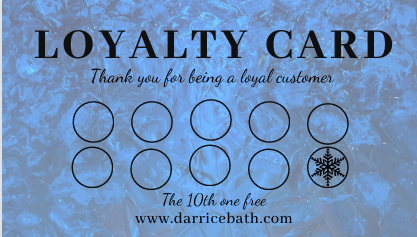 DARR Ice Bath Loyalty Card 10x
